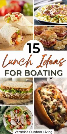 the top 15 lunch ideas for boating