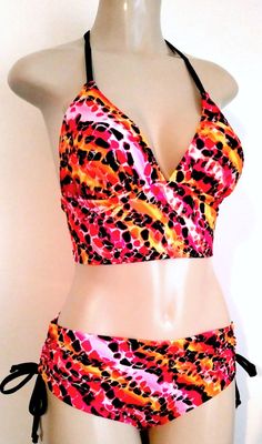 Cropped Tankini Top and Adjustable Bikini Bottom Crop Tankini, Custom Swimsuits, Custom Swimwear, Suit Styles, Bathing Suit Styles, Short Torso, Cut Out Swimsuits, Tankini Set, Long Torso