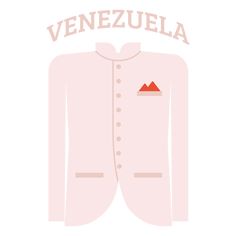 a pink jacket with red triangles on the chest and an orange triangle in the back