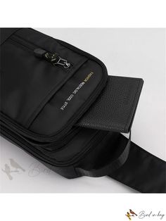 Bird in Bag - Unisex Foldable Shoulder Bag with Large Capacity for Casual Shopping Multifunctional Shoulder Bag With Anti-theft Pocket For School, Casual Business Shoulder Bag With Anti-theft Pocket, Multifunctional Portable Business Bag, Rectangular Travel Chest Bag With Anti-theft Pocket, Casual Portable Chest Bag For Travel, Casual Black Travel Accessories With Pockets, Multifunctional Business Shoulder Bag With Pockets, Casual Business Shoulder Bag With Pockets, Portable Chest Bag For Travel