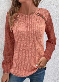 Color:Dusty Pink;Size:S;Size:M;Size:L;Size:XL;Size:XXL;Package Contents:1 X Sweatshirt;Occasion:Other;Style:Bohemian; Trendy Tank Tops, Patchwork Top, Trendy Tops For Women, Retro Mode, Ribbed Knit Top, Round Neck Sweatshirts, Look Plus, Trendy Tops, Plus Size Casual