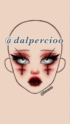 Make Up Guide, Devil Makeup, Asian Makeup Tutorials, Creepy Makeup, Gyaru Makeup