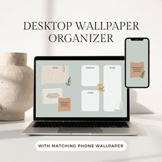 desktop wallpaper organizer with matching phone wallpaper