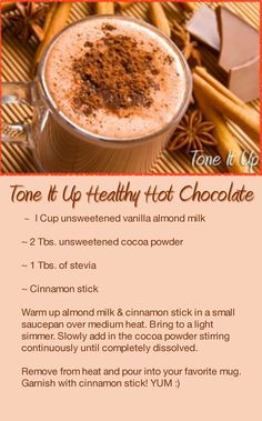 a cup of hot chocolate with cinnamon on top