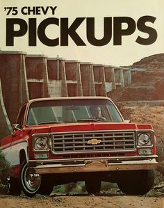 an advertisement for the chevrolet pickup truck