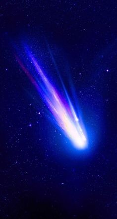 an artist's impression of a comet in the night sky