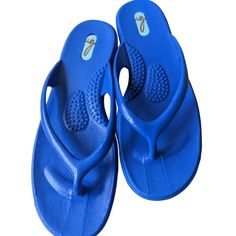 New S Small 5 6 Okab Blue Sandals Flip-Flops Summer Made In Usa Womens Okab Sandals With Small Wedge Size S Small. Fits Size 5-6. *** New Without Tag *** To Keep Shipping Minimum Item Will Be Shipped In Poly Bag No Box. Thank You Non-slip Blue Flip Flops For Swimming, Blue Non-slip Sandals For Vacation, Blue Non-slip Sandals For Summer, Comfortable Blue Flip Flops For The Beach, Comfortable Blue Flip Flops For Beach, Comfortable Blue Beach Flip Flops, Blue Non-slip Slip-on Flip Flops, Blue Adjustable Non-slip Sandals, Adjustable Non-slip Blue Sandals