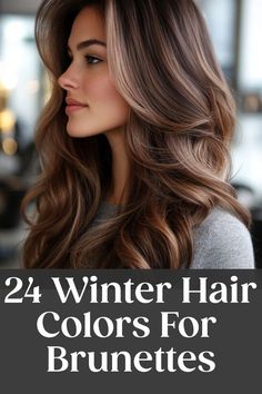 Transform your locks with the coolest winter hair color ideas for brunettes! Stay on trend this season and rock a new hue that will have you standing out in the snow. From rich chocolate tones to warm caramel highlights, we've got the perfect shades to elevate your winter hair game. Whether you're looking for a subtle change or a bold transformation, these winter hair colors for brunettes will have you slaying all season long. Chocolate With Caramel Highlights, Balayage For Neutral Skin Tone, Winter Bayalage Brown Hair Dark, Hi Lights For Dark Hair, Winter Brunette Hair Color Highlights, Top Hair Colors For 2024, Cool Vs Warm Brown Hair, Winter Hair Balayage, Brunette Hair With Highlights Caramel