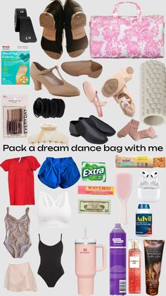 the back to school bag with me is filled with items that include shoes, bras and