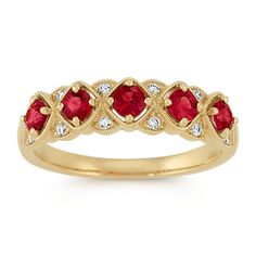 Vintage Ruby and Diamond Ring | Shane Co. Vintage Ruby Rings, Antique Ruby Ring, Stone Bangles, Ruby And Diamond Ring, Ruby Diamond Rings, Diamond Fashion Rings, Gold Rings Fashion, Vintage Diamond Rings, Platinum Jewelry