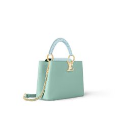 LOUIS VUITTON® - Capucines Bb - Bleu Céleste Louis Vuitton Weekender, Louis Vuitton Official Website, Celestial Blue, Favorite Purse, Landscape Pictures, Makeup Eyeliner