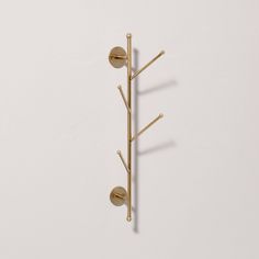 a wall mounted coat rack with three hooks