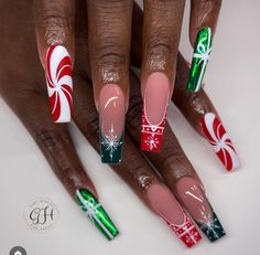 Duck Christmas Nails, Candy Cane Nails, Duck Nails, Best Hair Salon, Nails Christmas, Nail Shop, Wood Bridge, Christmas Theme