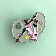 Art Palette enamel pin Diy Travel Accessories, Artist Birthday, Soft Enamel Pins, Pin Art, Enamel Pin Badge, Enamel Lapel Pin, Soft Enamel, Paint Palette, Gifts For An Artist