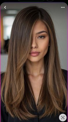 Brown Balayage On Medium Length Hair, Middle Hair Length Hairstyles, Middle Back Hair Length Haircuts, What Hair Length Suits My Face, Long Length Haircut Side Part, Shoulder Length Haircut 2024, Middle Length Layered Hair, French Balayage Dark Hair, Fall Haircuts 2024 Long