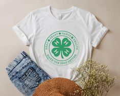 4-H Life Shirt Gift, 4H Heart Health Shirt, 4-H T-shirt, 4H Life Tee, 4H Shirt, St Patricks Day Cow Shirt, 4H Life Tshirt, 4-H Life T-shirts HI! Welcome to my shop, I'm pleased to see you here. My shop's main aim is to make you happy. I see you as a friend, not just a customer. Please contact me if you have any questions or want to get a custom-made design. I'm sure you'll love my designs. If you liked the design but didn't like the tshirt color we have, please contact me. I will do my best to m 4 H Shirts Designs Ideas, 4h Shirts Design Ideas, Cow Shirt, Virginia Beach Va, Club Design, Heart Health, Virginia Beach, Shirt Ideas, St Patricks