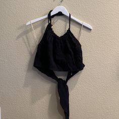 Free People Tie Back And Neck Halter Nwot Size Xs But Easily Can Fit Up To Medium Nonsmoking Household Free People Black, Tie Backs, Tie Back, Halter Top, Free People Tops, Free People, Womens Tops, Crop Tops, Women Shopping