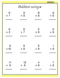 the addition worksheet is shown with numbers and symbols on it, as well as an