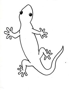 an image of a lizard that is drawn in black and white