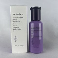 Innisfree Youth-Enriched Emulsion With Orchid 160ml Sealed. Innisfree Skincare, Graphic Design Packaging, Skin Care Women, Packaging Design, Orchids, Color White, Moisturizer, Graphic Design, White