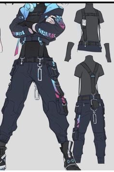 Cyberpunk Outfit Male, Cyberpunk Outfit, Character Design Challenge, Cyberpunk Clothes, Characters Design, Cyberpunk Fashion, Cyberpunk Character