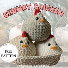 Chunky Chicken Crochet Pattern: Free Download Ribblr Free Crochet Patterns, Crochet Patterns Chicken Free, Free Crochet Chicken Patterns Easy, Maple Chicken Crochet, Crochet Pattern For Chicken, Free Crocheted Chicken Patterns, Crochet Chicken Tutorial, Chicken Amigurumi Pattern, Chubby Chicken Crochet Pattern