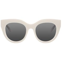 PRICES MAY VARY. 🔥Distinctive sunglass features round cat eyes for a modern look,adapts perfectly to the contours of the face for a dynamic, avante-garde accessory 😎UV400 protection lens block 100% of UVA &UVB rays 👍Made from first quality plastic material, providing more comfort and resistance ✨Wider design of the earpiece for better ergonomics and comfort ❤️Metal hinge for assured temple closure and durability MS52244-C3-White Italian Summer Aesthetic, Round Face Sunglasses, Oversized Aesthetic, Stylish Aesthetic, White Sunglasses, Cat Eyes, Italian Summer, Sunglasses For Women, Trendy Style