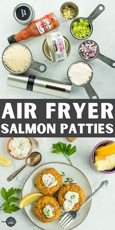 These delicious Air Fryer Salmon Patties have a crispy outside with flaky, perfectly cooked salmon inside. They are packed with flavor and are a tasty freezer-friendly make-ahead weeknight dinner.