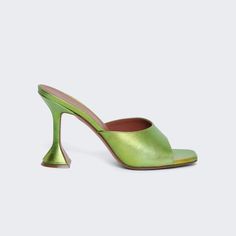 Worn Once. Amina Muaddi Shoes Green, Amina Muaddi Lupita, Muaddi Shoes, Amina Muaddi Shoes, Amina Muaddi, Green Ombre, Ombre Color, Heeled Mules, Shoes Women Heels