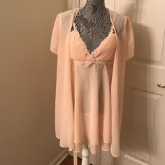 Brand New From Local Boutique. Both Pieces Were Purchased Separately For $115 And $145 Each. Never Got To Wear It. Beautiful Beaded Details On Chiffon Material. Robe Has Beautifully Done Short Sleeves In The Form Of . Will Accept Offers. Feminine Sheer V-neck Sleepwear, Feminine Sheer Pink Sleepwear, Feminine Pink Sheer Sleepwear, Pink Sheer V-neck Sleepwear, Sheer Pink V-neck Sleepwear, Flora Nikrooz, Chiffon Material, Local Boutique, Orange Pink