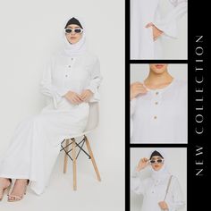 Experience everyday elegance in our White Abaya, featuring delicate sleeve embroidery and crafted from soft Nida matte fabric. With free-flowing sleeves, side pockets, and a modest, plain design, it offers comfort and versatility for regular use, making it ideal for Islamic women seeking both style and modesty in their attire.

#abaya #hajj #umrah #whiteabaya #modestfashion #muslimahfashion Sleeve Embroidery