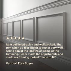 an empty room with five stars on the wall and text overlay that reads, verified easy buyer