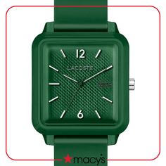 in stock Casual Green Watch With 10atm Water Resistance, Casual Green Analog Watch, Green Watches With Rectangular Dial And Analog Display, Green Watch, Studio Green, Green Cases, Dream Watches, Hand Watch, Three Hands