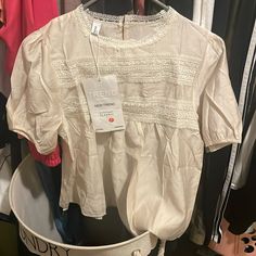 Cream Color Woven Blouse It’s A Size Large But Fits Like A Medium Even A Smaller Women Can Wear It Tag Still On It Bought It At The Asian Garden Mall Mission Prep, Garden Mall, Asian Garden, Autumn Style, Walker Boots, Pajama Shirt, Fit N Flare Dress, Boot Sandals, Rain And Snow Boots