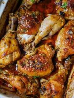 the chicken is cooked and ready to be served in the oven for dinner or as an appetizer