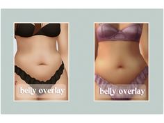 the before and after pictures of belly overlays