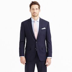 Andrew's suit: Crosby suit jacket with double vent in Italian wool Mens Suits Navy, Grey Suit Men, Figure Suits, Work Chic, Fashion Suits, Crew Clothing