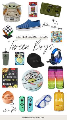 Teen Guy Easter Basket, Easter Basket Ideas For Pre Teen Boys, Different Easter Basket Ideas, Easter Basket Ideas For Boys 6-8, Travel Easter Basket Gift Ideas, Practical Easter Basket Ideas For Kids, Easter Basket For 12 Year Boy, Easter Basket Fillers For Kids