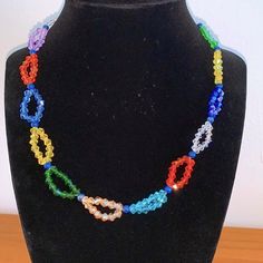 Gorgeous Unique Crystal Multi Colored Necklace One Of Kind With Vibrant Colors With Elegant Silver Tone Toggle Clasps Nwot 17 Inches Can Add Extension Free Of Charge If Requested All Jewelry Comes In Gift Boxes Ready For The Holidays Rainbow Beaded Necklaces For Party, Party Crystal Beaded Necklaces, Rainbow Necklace For Party, Rainbow Beaded Necklace For Party, Colored Necklace, Multi Coloured Necklaces, Elegant Color, Beaded Jewelry Patterns, Colourful Necklace