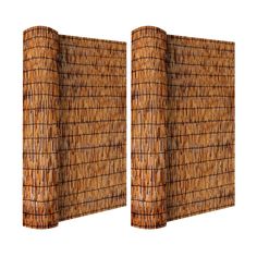 PRICES MAY VARY. 【Large Reed Fencing】- Package includes 2 x reed fence( approx. 16.4 x 4 ft) and 200 x zip ties for installation. (Notes: 1.Please allow 1-3cm difference due to manual measurement. 2. Speckles on bamboo screens are natural. 3.Keep natural reed fence in a dry, ventilated place when not in use.) 【Natural Material (Weatherproof)】- Every single reed is meticulously selected by hand and the garden reed fencing is woven together by cotton strings, instead of wires, to make sure maximum Outdoor Shower Screen, Bamboo Screening Fence, Reed Fence, Curtain Balcony, Outdoor Screen Panels, Garden Sauna, Reed Fencing, Bamboo Screen, Bamboo Containers