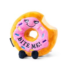 Punchkins Bite Me Donut Plushie Swap Gifts, Pink Donuts, Kris Kringle, Animal Bag, Bite Me, Teddy Bear Stuffed Animal, Outdoor Christmas Lights, Whimsical Decor, 30 Gifts