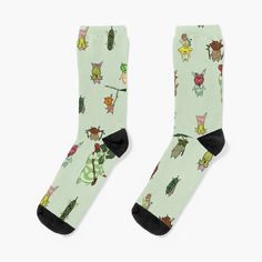 Super soft all-over printed knit socks with extra cushioning in the sole. Suitable for men and women. a cute patter of the Koroks from the Legend of Zelda games The Legend Of Zelda, Knit Socks, Socks For Sale, Legend Of Zelda, Knitting Socks, Zelda, Multi Color, Socks, Men And Women