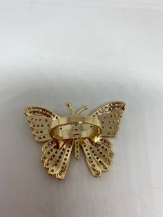 Vintage Butterfly Ring gold filled Deco Cocktail Vintage hand made About an inch long I have size 7, 8 or 9 Can be re sized for you All rings are shipped in a nice gift box. Check out our over a THOUSAND great reviews Engraving is $4 per letter and is not always perfect depending on the piece. It can take a few days if the jeweler is busy. This is payable to Paypal Judithsltd@gmail.com Gold-tone Ring Jewelry For Gifts, Gold-tone 14k Gold Ring For Gift, Gift Gold-tone 14k Gold Rings, Gold-tone Gold Plated Rings As Gift, Gold-tone Gold Plated Ring For Gift, Silver Gold-plated Diamond Ring As Gift, Silver Gold-plated Diamond Ring For Gift, Gold Ring Jewelry Gift, Gold Butterfly Ring For Anniversary