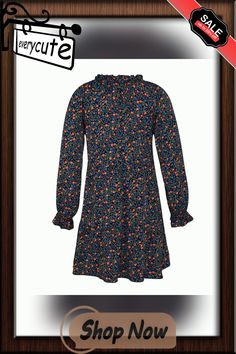 Navy Blue Floral Print Lace-up Long Sleeve Dress Fitted Blue Floral Long Sleeve Dress, Blue Fitted Floral Dress With Long Sleeves, Blue Fitted Long Sleeve Floral Dress, Blue Floral Print Dress For Fall, Blue Long Sleeve Casual Floral Dress, Spring Navy Long Sleeve Mini Dress, Navy Casual Floral Print Dress, Dresses Floral, Blue Floral Print