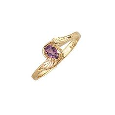 Black Hills Gold Pear Cut Amethyst Ring II Classic Amethyst Birthstone Promise Ring, Gold Amethyst Birthstone Promise Ring, Classic 14k Gold Amethyst Birthstone Ring, Classic Yellow Gold Solitaire Amethyst Ring, 14k Yellow Gold Amethyst Ring With Accent Stones, Gold Amethyst Promise Ring With Birthstone, Elegant Yellow Gold Amethyst Ring With Round Band, Formal Round Band Amethyst Birthstone Ring, Elegant Gold Amethyst Birthstone Ring