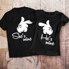 Couple Disney shirts She is mine t-shirt Disney tshirt | Etsy Disney Shirts Matching, Couples Disney Shirts, Couple Dresses, She Is Mine, Couples Disney, Couple T Shirt Design, Couples Stuff, Lace Cupcakes, Disney Tshirt