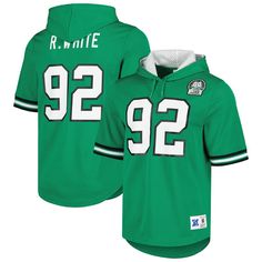 This Reggie White Name and Number hoodie T-shirt from Mitchell & Ness is an authentic way to rep your squad. The Philadelphia Eagles graphics illustrate your fandom in a throwback design, celebrating the team's history and iconic look of days gone by. This tee's classic fit and mesh fabric offer comfort with each wear. Mesh Hoodie, White Names, Philadelphia Eagles, Luxe Gifts, Mitchell & Ness, Night Looks, Barnes And Noble, Kelly Green, Girls Shopping