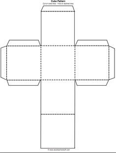 an open box that is cut out into four sections and has the same size as it appears