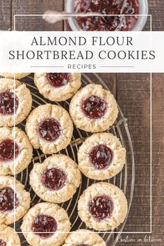 almond flour shortbread cookies with jam on top