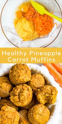 healthy pineapple carrot muffins are the perfect treat for breakfast